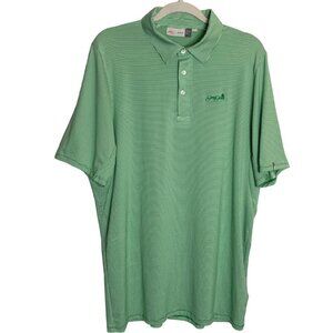 KJUS Polo Shirt Mens‎ L Performance Geometric Striped UPF 50+ Green Golf